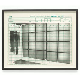 Antony Cairns, TYO3_017, 2019 Screen print edition, 2020 (Green Program Sheet) framed